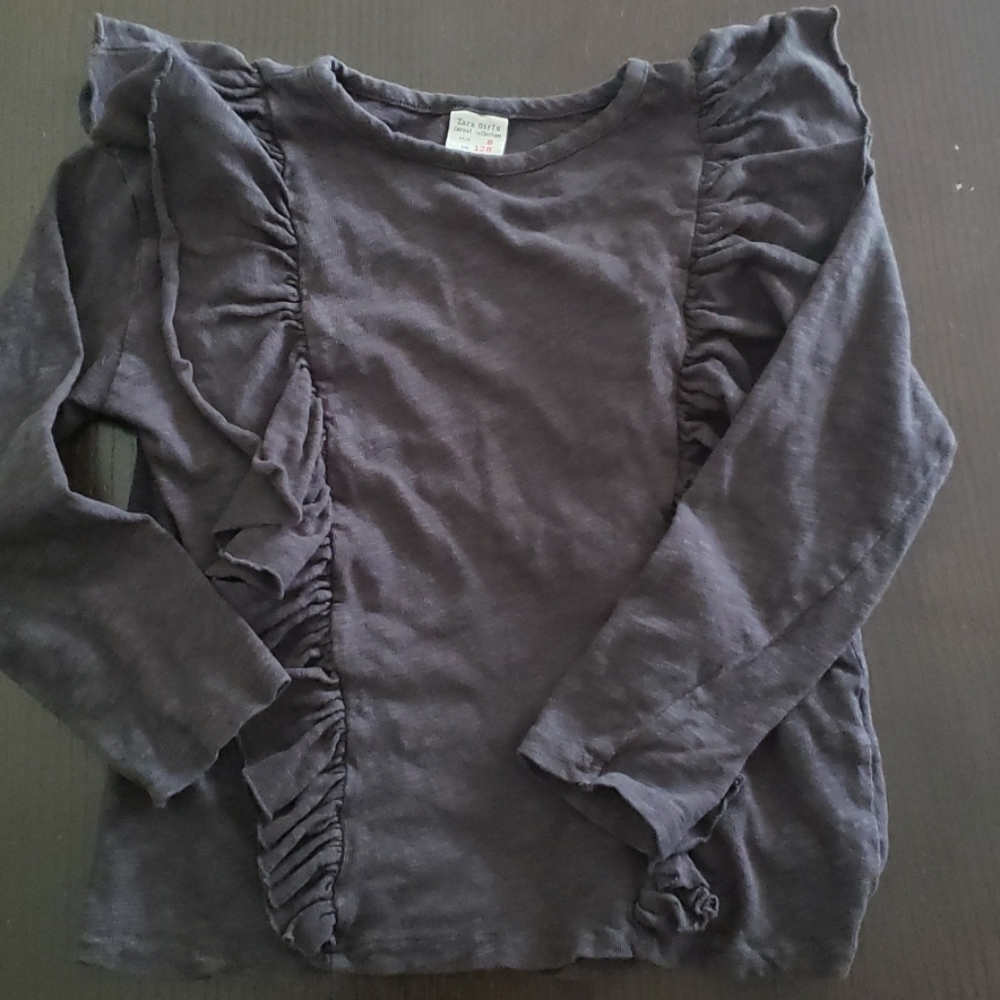 Zara long sleeve shirt with ruffles